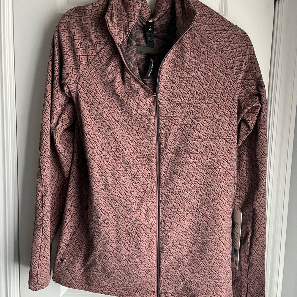 Lululemon Athletica Pink and Grey hooded jacket
